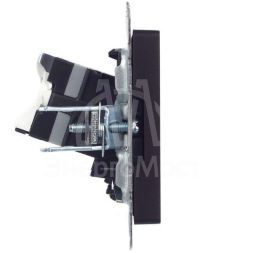 Розетка компьютерная СП RJ45 кат.5E BRITE РК10-БрЧ черн. IEK BR-K10-1-K02