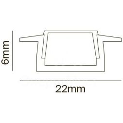 Профиль алюминиевый встраив. 22х6 Maytoni ALM004S-2M