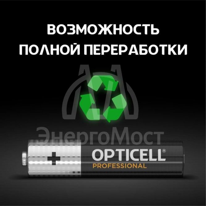 Элемент питания алкалиновый AAA/LR03 (блист. 4шт) Professional Opticell 5052002