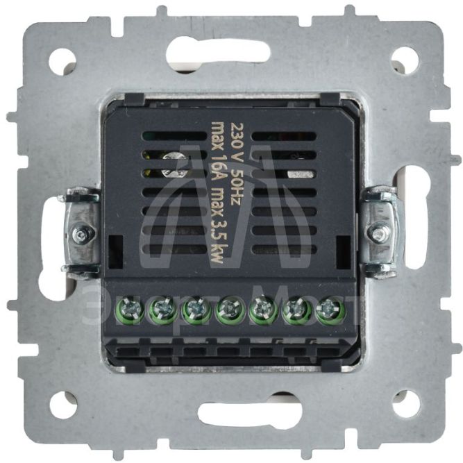 Термостат электронный BRITE СП ТС10-1-БрАБ с индикацией механизм арктич. бел. IEK BR-RT11-K91