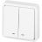 Выключатель Эксперт 11-1525-01 двойн. с подсветкой IP55 10АХ-250В СУ бел. Эра Б0063304