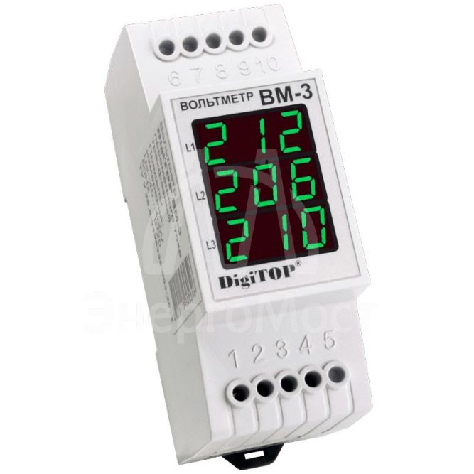 Вольтметр DigiTOP Вм-3 green 46-422