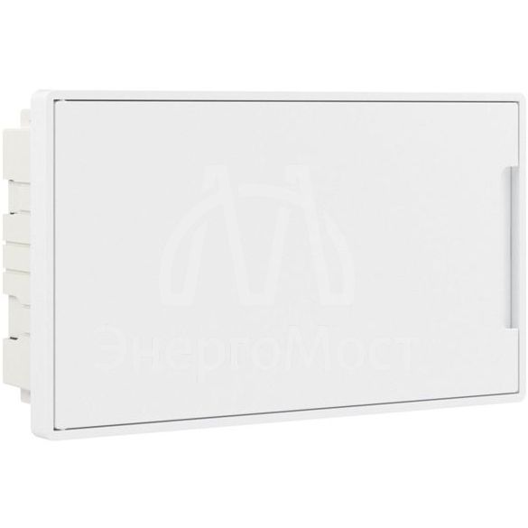 Щиток встраиваемый FRAME 18мод. с бел. дверцей с 2 шинами PEN на 8 и 10 отверст. бел. DKC F18B1WW