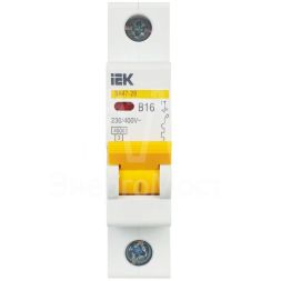 Выключатель автоматический модульный 1п B 16А 4.5кА ВА47-29 IEK MVA20-1-016-B