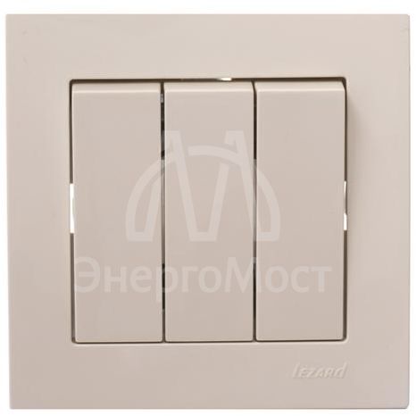 Механизм выключателя3-кл. СП VESNA кремов. LEZARD 742-0388-109