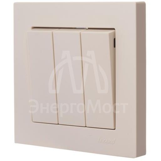 Механизм выключателя3-кл. СП VESNA кремов. LEZARD 742-0388-109