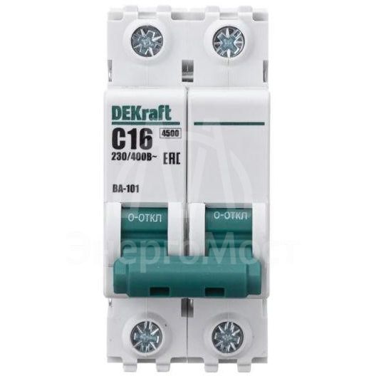 Выключатель автоматический модульный 2п C 16А 4.5кА ВА-101 SchE 11066DEK