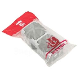 Розетка 2-м ОП Мурманск 16А IP54 с заземл. защ. шторки с крышкой сер. EKF EFR16-129-30-54