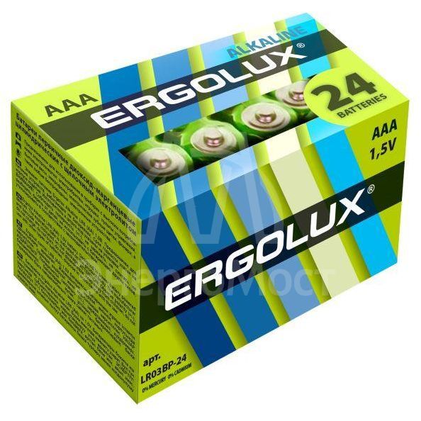Элемент питания алкалиновый LR03 Alkaline BP-24 (уп.24шт) NEW Ergolux 14213