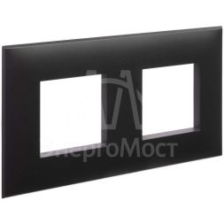 Рамка 2-м 4мод. Avanti &amp;quot;Черный матовый&amp;quot; DKC 4412904