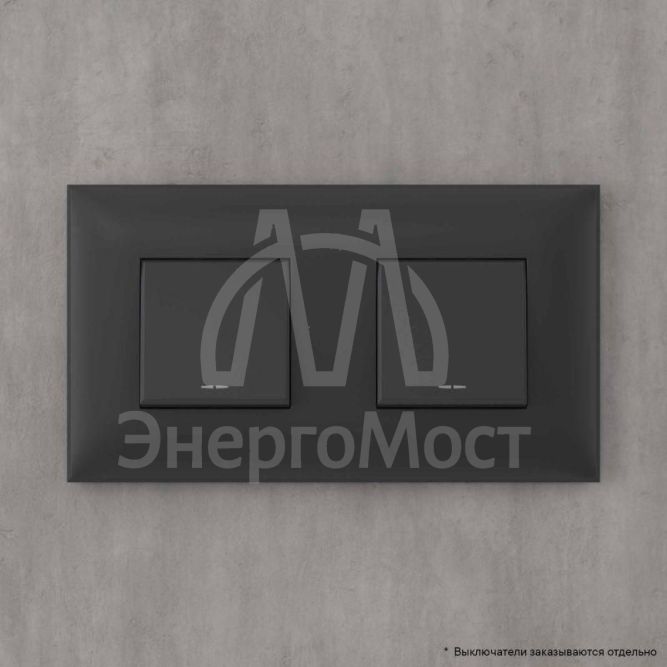 Рамка 2-м 4мод. Avanti &amp;quot;Черный матовый&amp;quot; DKC 4412904