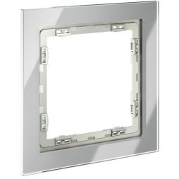 Рамка 1-м S70 стеклян. сталь Voltum VLS110105