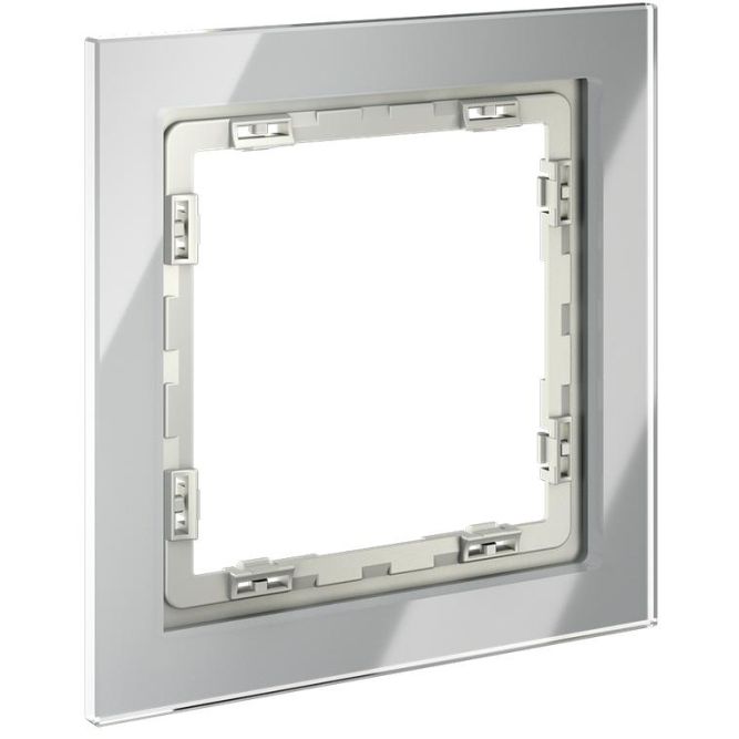 Рамка 1-м S70 стеклян. сталь Voltum VLS110105