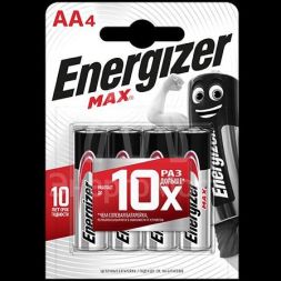 Элемент питания алкалиновый MAX LR6/316 BL4 (4/96/18816) (блист.4шт) Energizer E300157104