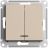 Выключатель 2-кл. AtlasDesign с подсветкой (сх.5а) 10AX мех. песочн. SE ATN001253