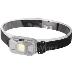 Фонарь налобный H8-L1W-gy 1Вт COB 100лм IP20 3 режима: 100проц./30проц./мигающ. 3хAAA (не в компл.) сер. блист. ФАZА 5031159