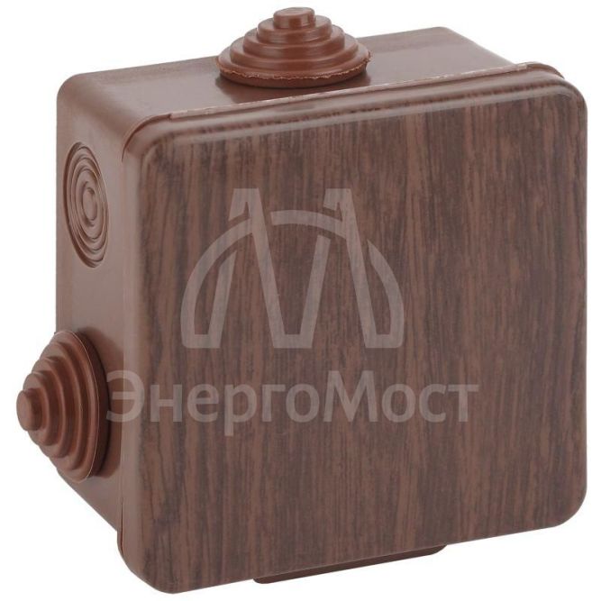 Коробка распаячная ОП КОР 80х80х50мм с гермовводами 7 вх. IP54 дуб Эра Б0043226