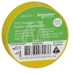 Изолента ПВХ 19мм (рул.20м) желт. SchE IMT38201