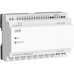 Модуль ЦПУ ПЛК 410 14 DI 8 RO 220В AC с Ethernet портом без экрана ONI PLC-410-CPU-14D08R-0AC-00