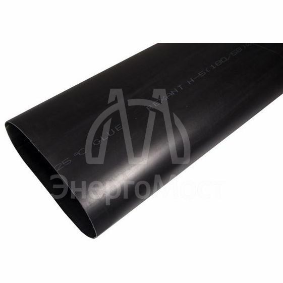 Трубка термоусадочная тонкостен. 180.0/58.0 с клеем (3:1) 1м черн. Rexant 26-0180