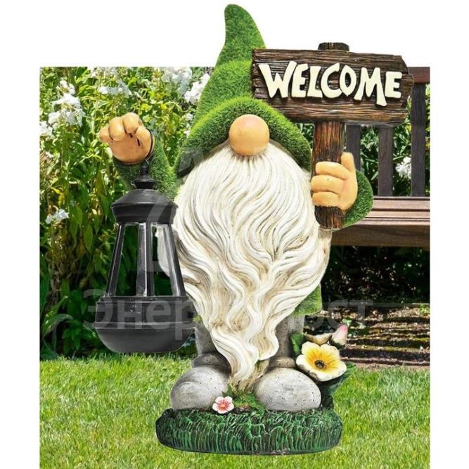 Светильник садовый &amp;quot;Гномик&amp;quot; 15х15х36 тепл. бел. на солнечной батарее аккумулятор AA NI-MH 600мА.ч КОСМОС KOC_SOL249_G1