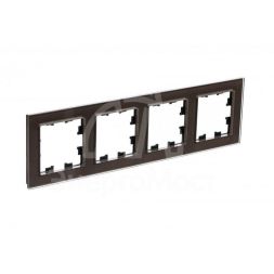Рамка 4-м AtlasDesign Nature стекло мокко SchE ATN320604