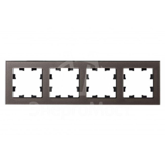 Рамка 4-м AtlasDesign Nature стекло мокко SchE ATN320604