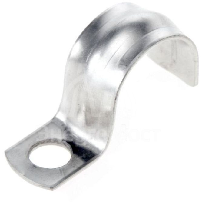 Скоба крепежная однолапковая СМО d21-22мм отверст. d6.5мм метал. (уп.100 шт) Промрукав PR08.3744