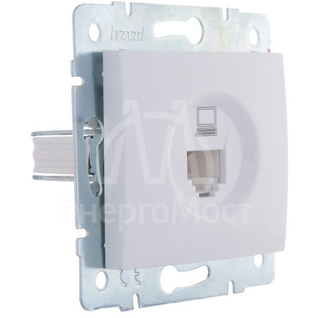 Механизм розетки компьютерн. 1-м СП KARINA RJ45 бел. LEZARD 707-0288-139