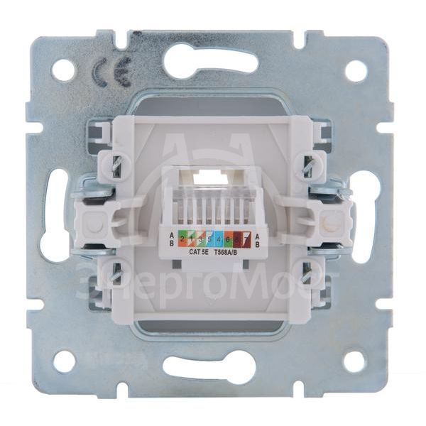 Механизм розетки компьютерн. 1-м СП KARINA RJ45 бел. LEZARD 707-0288-139