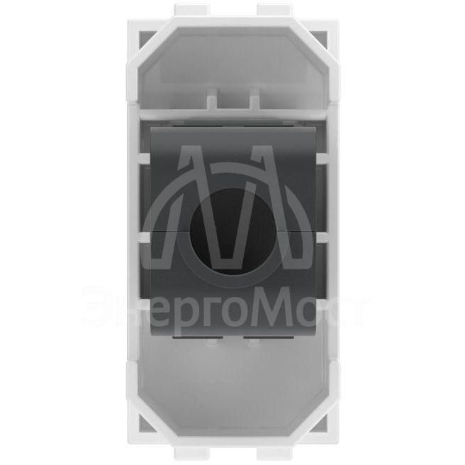 Розетка компьютерная 1-м СП Brava 1мод. RJ45 5E (разъем Hyperline) бел. DKC 76654B