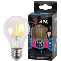 Лампа светодиодная филаментная F-LED-15W-840-E27 15Вт A60 грушевидная 4000К нейтр. бел. E27 Эра Б0046983