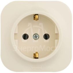 Розетка 1-м ОП Quteo 16А с заземл. сл. кость Leg 782241