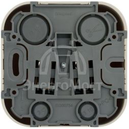 Розетка 1-м ОП Quteo 16А с заземл. сл. кость Leg 782241