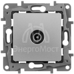 Розетка телевизионная оконечная TV СП Etika 5дБ 5-862МГц механизм алюм. Leg 672465