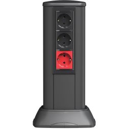 Розетка 1-м СП Viva 2мод. защ. шторки с заземл. красн. DKC 45015