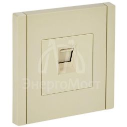 Розетка компьютерная RJ45 кат.5E FORTE&amp;amp;PIANO FP432 ваниль IEK FP-K10-1-K10