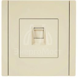 Розетка компьютерная RJ45 кат.5E FORTE&amp;amp;PIANO FP432 ваниль IEK FP-K10-1-K10
