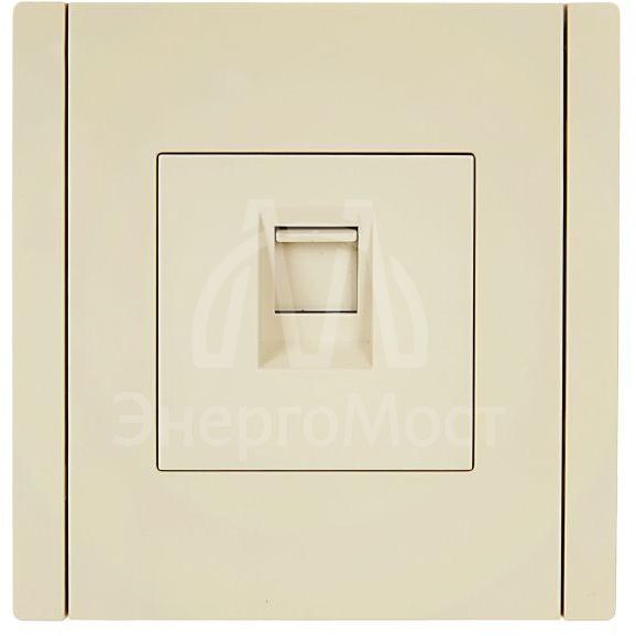 Розетка компьютерная RJ45 кат.5E FORTE&amp;amp;PIANO FP432 ваниль IEK FP-K10-1-K10