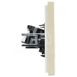 Розетка компьютерная RJ45 кат.5E FORTE&amp;amp;PIANO FP432 ваниль IEK FP-K10-1-K10