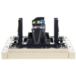 Розетка компьютерная RJ45 кат.5E FORTE&amp;amp;PIANO FP432 ваниль IEK FP-K10-1-K10