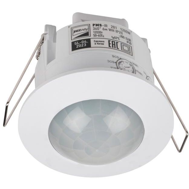 Датчик движения PMS-IR 201 1200Вт 360град. 6м IP20 WH JazzWay 5012950