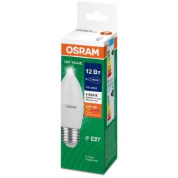 Лампа светодиодная LED G4 Value LVCLB100 12W/940 CRI95 12Вт 4000К 1200лм свеча матов. E27 170-250В OSRAM 4099854308789
