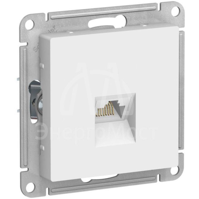 Розетка компьютерная AtlasDesign RJ45 кат. 5Е механизм лотос SE ATN001383