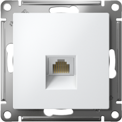 Розетка компьютерная AtlasDesign RJ45 кат. 5Е механизм лотос SE ATN001383