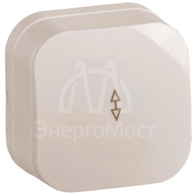 Переключатель проходной 1-кл. ОП GLORY 10А ВСп10-1-0-ХК крем. IEK EVH12-K33-10