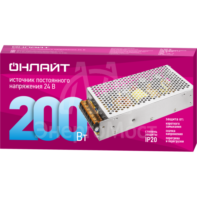 Драйвер для светодиодной ленты 90 644 OD-P200-IP20-24V ОНЛАЙТ 90644