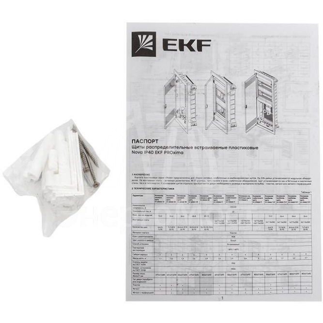 Основание слаботочного щита Nova монтаж. плата 3 габарит IP40 PROxima EKF nv-mbase-3