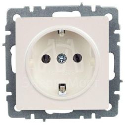 Розетка 1-м СП BRITE РС11-1-0-БрЖ 16А с заземл. без защ. шторки жемчуж. IEK BR-R11-16-K36