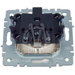 Розетка 1-м СП BRITE РС11-1-0-БрЖ 16А с заземл. без защ. шторки жемчуж. IEK BR-R11-16-K36